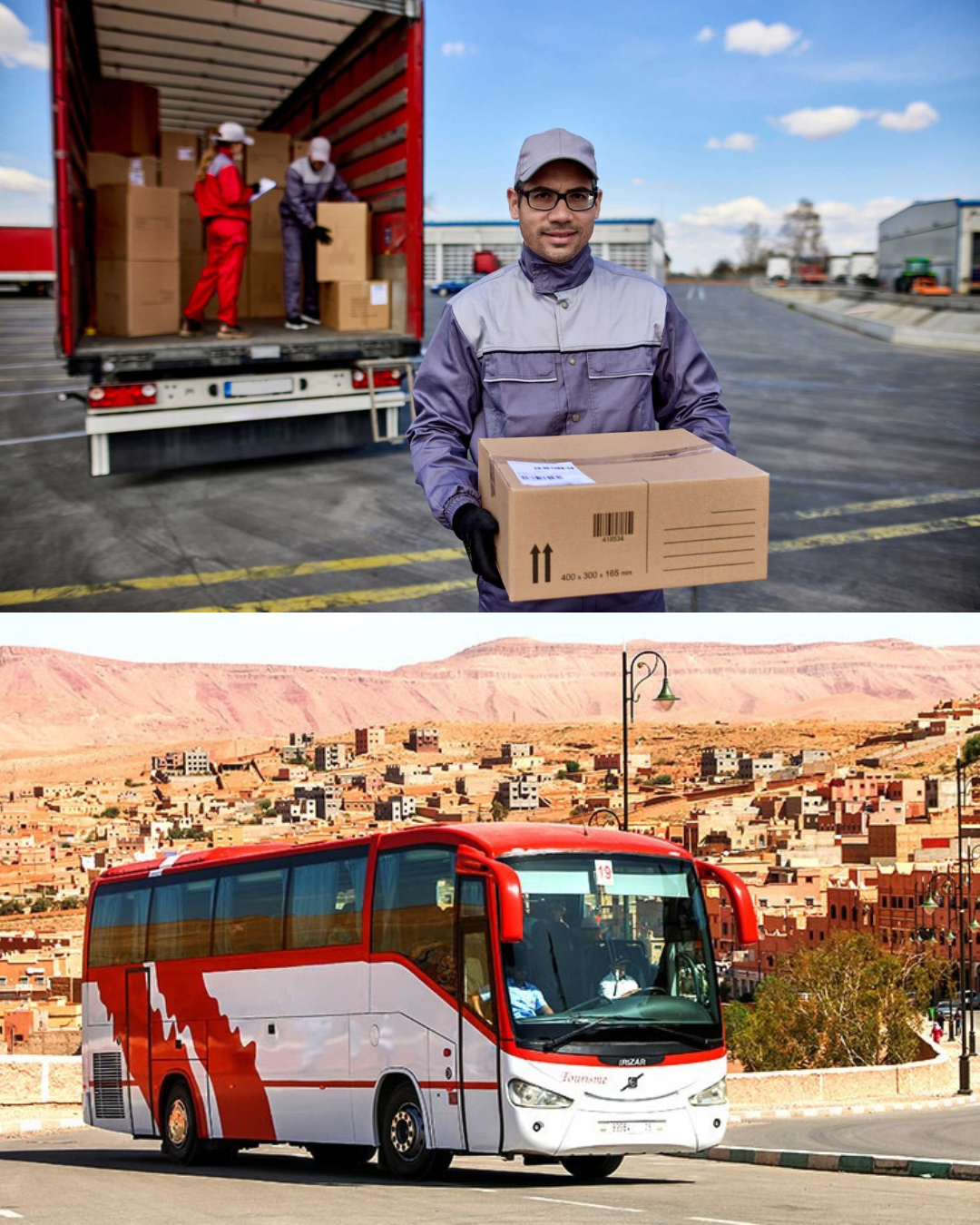 خدمات النقل المهنية في المغرب - توصيل البضائع والنقل السياحي